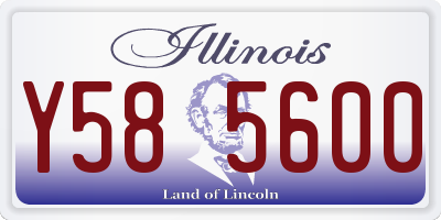 IL license plate Y585600