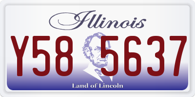 IL license plate Y585637