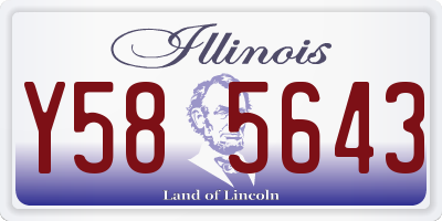 IL license plate Y585643