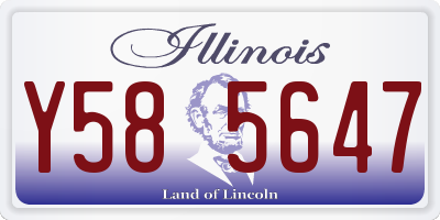 IL license plate Y585647