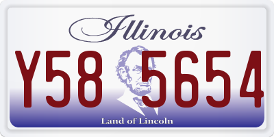 IL license plate Y585654