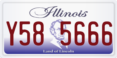 IL license plate Y585666