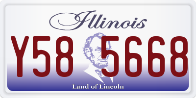 IL license plate Y585668