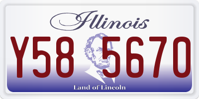IL license plate Y585670