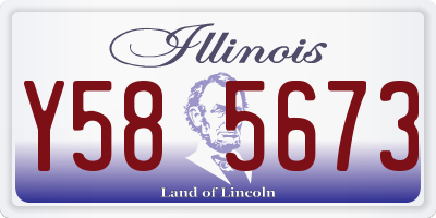 IL license plate Y585673