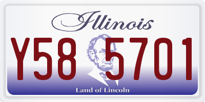 IL license plate Y585701