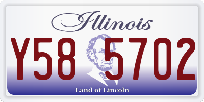 IL license plate Y585702
