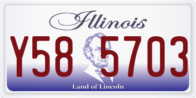 IL license plate Y585703