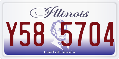 IL license plate Y585704