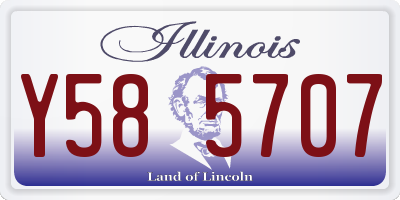 IL license plate Y585707