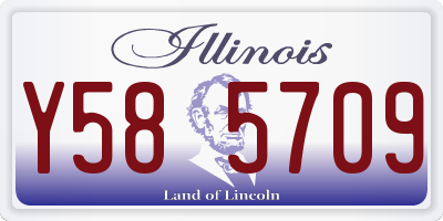 IL license plate Y585709
