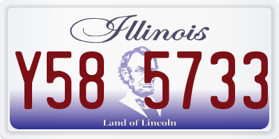 IL license plate Y585733