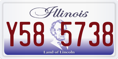 IL license plate Y585738