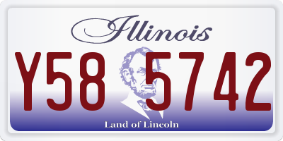 IL license plate Y585742
