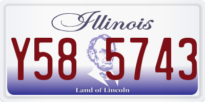 IL license plate Y585743