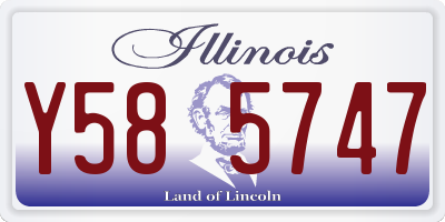 IL license plate Y585747
