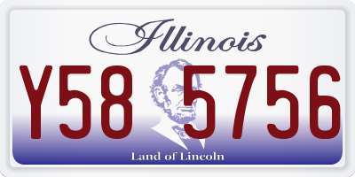 IL license plate Y585756