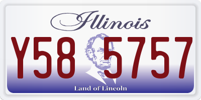 IL license plate Y585757