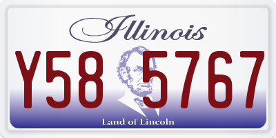 IL license plate Y585767