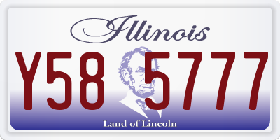IL license plate Y585777