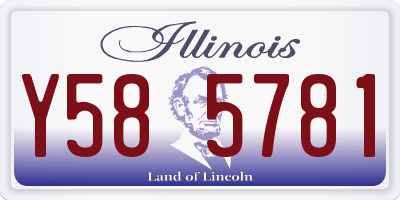 IL license plate Y585781