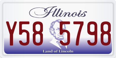 IL license plate Y585798
