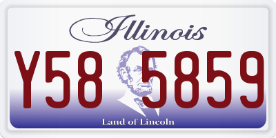 IL license plate Y585859