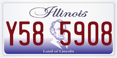 IL license plate Y585908