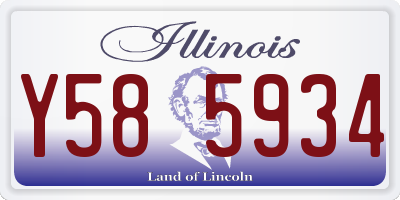 IL license plate Y585934