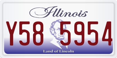 IL license plate Y585954