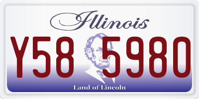 IL license plate Y585980
