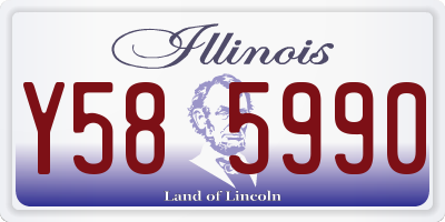 IL license plate Y585990