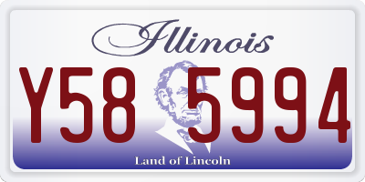 IL license plate Y585994