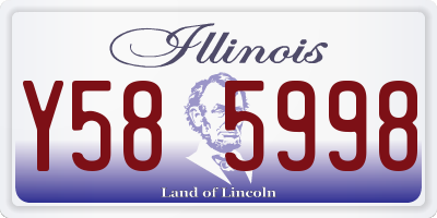 IL license plate Y585998
