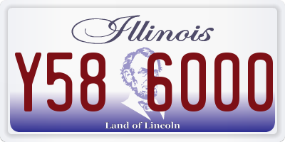 IL license plate Y586000