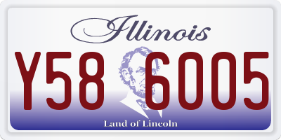 IL license plate Y586005