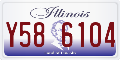 IL license plate Y586104
