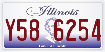IL license plate Y586254