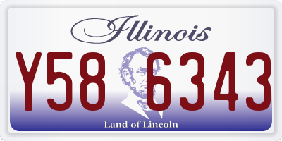 IL license plate Y586343