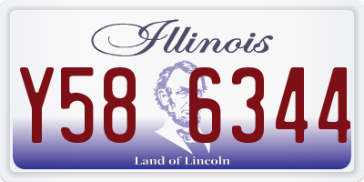 IL license plate Y586344