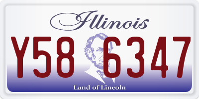 IL license plate Y586347