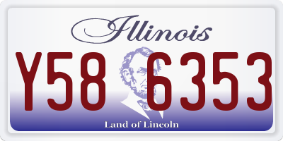 IL license plate Y586353