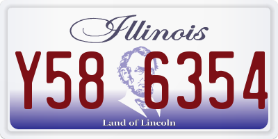 IL license plate Y586354