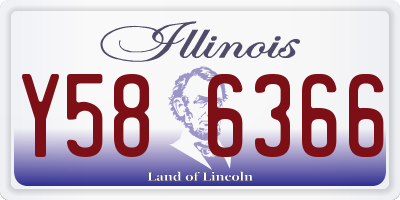 IL license plate Y586366