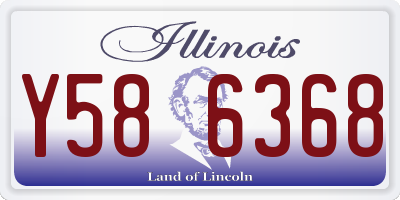 IL license plate Y586368