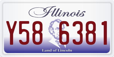 IL license plate Y586381