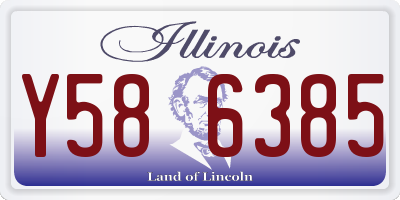IL license plate Y586385