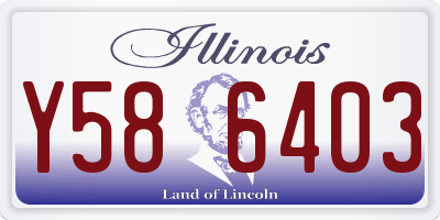IL license plate Y586403
