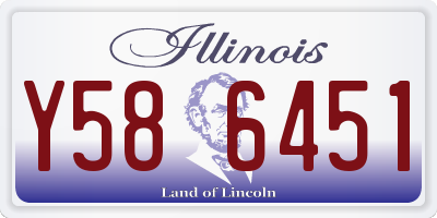 IL license plate Y586451
