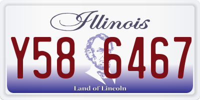 IL license plate Y586467